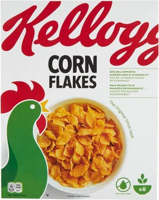 Produktbild von KELLOGG'S 10er-Pack Kelloggs Corn Flakes der knusprige Klassiker Frühstückscerealien Cerealien Getreide 250g