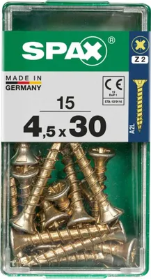 Produktbild von Spax Universalschrauben 4.5 x 30 mm PZ 2 - 15 Stk.