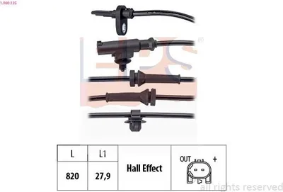 Produktbild von EPS ABS Sensor Raddrehzahl für TOYOTA AYGO (WNB1, KGB1) 1.960.135