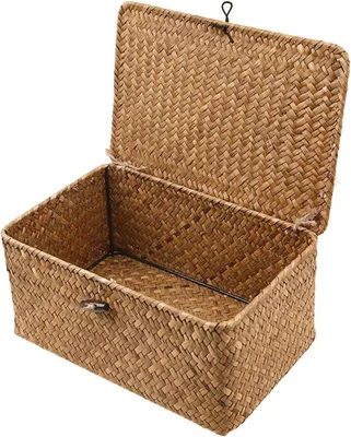 Produktbild von Aufbewahrungskörbe mit Deckel XXL, Seegras, Set, für Badezimmer
