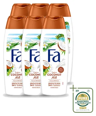 Produktbild von 6 x Fa Douchegel Coconut Milk - hydratierend und pflegend - 250 ml - Vorratspackung - 6 Stücke