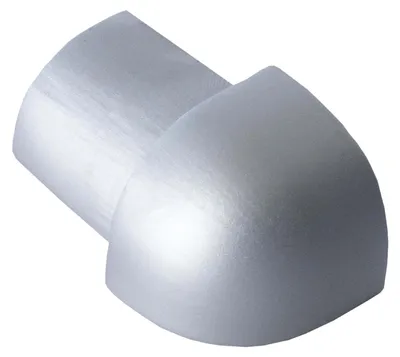 Produktbild von Dalsys Außeneck für Fliesenschiene Aluminium (eloxiert) Viertelkreisprofil 10mm, Silber matt Fliesenprofil