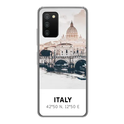 Produktbild von MuchoWow® Handyhülle Schutzhülle Hülle für Samsung Galaxy A03s Italien - Brücke - Fluss Silikon Softcase Handy Hülle - Schutz