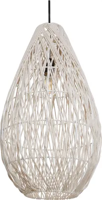Produktbild von BELIANI Hängelampe Beige Baumwollseil Käfigschirm Japandi Naturstil