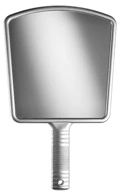 Produktbild von Handspiegel Friseur-Spiegel 36 cm, Silber