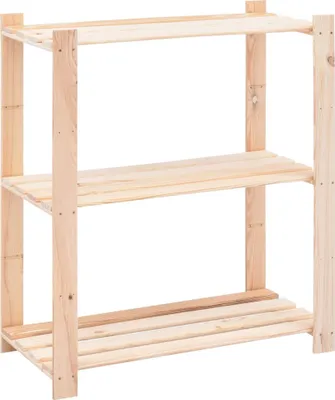 Produktbild von Lagerregal mit 3 Böden 80×38×90 cm Kiefer Massivholz 150 kg