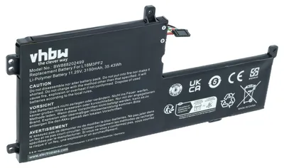 Produktbild von vhbw Akku Ersatz für Lenovo 5B10W67321, 5B10T26393, 5B10T03404, 5B10T03402, L18C3PF2, 5B10W67367 für Notebook (3150 mAh, 11,25 V, Li-Polymer)