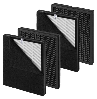 Zdjęcie produktu dla Filtr zamienny do oczyszczacza powietrza z filtrem HEPA H13 i węglem aktywnym, zestaw 12 sztuk