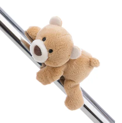 Image de Aimant en peluche Nici « Finni l'ours » couleur caramel, 12 cm