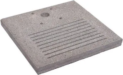 Produktbild von Betonsockel – Brunnenunterstützung – Dekorative Brunnen – Mit Ablauf – 40x40x4 cm – Grau