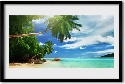 Produktbild von Bild 60x40 MDF-Rahmen Wandkunst Palm Beach Sea Landschaft