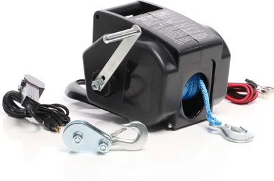 Produktbild von XPOtool Elektrický káblový navijak 12V 350W do 1570 kg, 1,8 m/min, motorový navijak s ťahaním kábla, elektrický káblový navijak s hákom a montážnou doskou