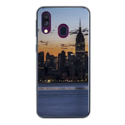 Produktbild von MuchoWow® Handyhülle Schutzhülle Hülle für Samsung Galaxy A40 New York - Skyline - Amerika Silikon Softcase Handy Hülle - Handy-Tasche