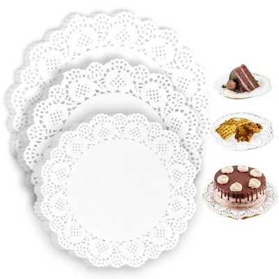 Productafbeelding van 300 Stuks Witte Kantpapieren Doilies in 3 Maten