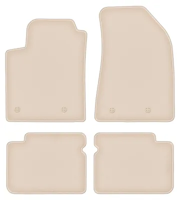 Produktbild von DURBAN Beige Velours-Fußmatten-Set für Fiat Bravo II Schrägheck (2007-2012)