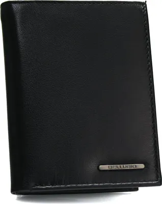Image de Portefeuille en cuir pour homme Bellugio, avec protection RFID, couleur noire