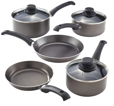 5-tlg. Kochtopf-Set, Antihaft, 16/18/20 cm Töpfe, 20/24 cm Pfannen