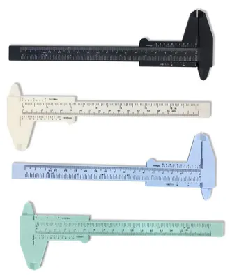 Zdjęcie produktu dla Zestaw 4 plastikowych suwmierek, 150 mm / 6 cali