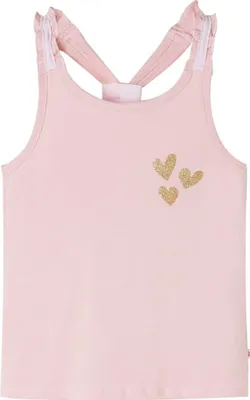 Produktbild von Kinder-Tanktop Hellrosa Gr. 104 mit Herzen aus Glitzer