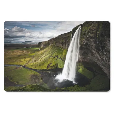 Produktbild von MuchoWow® Schreibtischunterlage Wasserfall - Berg - Dschungel 60x40 cm - XXL Mauspad - Großes Mauspad
