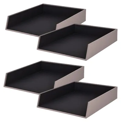 Obrázek produktu pro Rössler - Organizér na dokumenty formátu A4, 4 kusy, rozměry 32 x 26 x 6 cm, barva: taupe