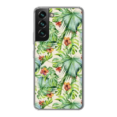 Produktbild von MuchoWow® Handyhülle Schutzhülle Hülle für Samsung Galaxy S22 Plus Blume - Blatt - Muster Silikon Softcase Handy Hülle - Schutzabdeckung