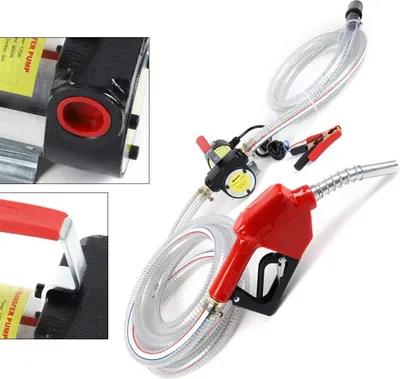Zdjęcie produktu dla Samozasysająca pompa oleju Pompa oleju grzewczego Pompa oleju napędowego z automatycznym pistoletem + wąż 12V 50L/min 175W