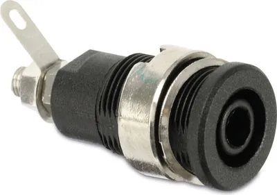 Produktbild von Sicherheits-Einbaubuchse, CAT III, 32 A, 4 mm, schwarz