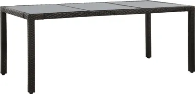 Image de vidaXL Ensemble de jardin 9 pièces Poly rotin noir