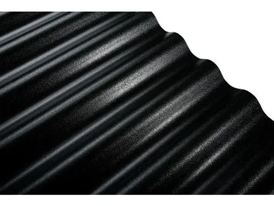 Produktbild von PVC-Wellplatte 76/18 120 x 80 cm 1,2 mm schwarz