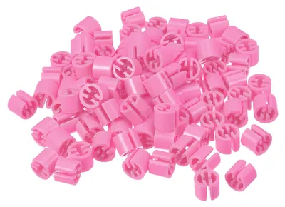 Image de Étiquettes pour cintres - Étiquettes vierges pour l'indication des tailles - Pour cintres à fil de 3,5 mm - 200 pièces, rose