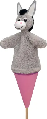 Obrázek produktu pro Kornoutový maňásek oslík 39 cm, pestrobarevný, 12396B