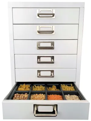 Obrázek produktu pro ENPRAG Zásuvkový organizér HDK-S06, 6x zásuvka, úchytky chrom, barva bílá