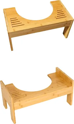 Produktbild von Toilettenhocker, verstellbare Höhe, umweltfreundliches Bambus, Bambus