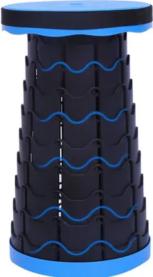 Produktbild von Tragbarer Klapphocker,Teleskophocker,Klappstuhl Campinghocker für Outdoor Camping Angeln Wandern Blau