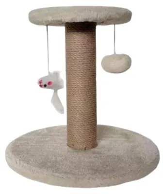 Image de Arbre à chat – Hauteur 30 cm, avec balle, plumes et sisal
