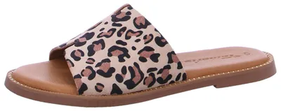 Produktbild von Tamaris Damen Pantolette aus Leder mit Tiermuster 1-27136-44, Größe:38 EU, Farbe:Braun