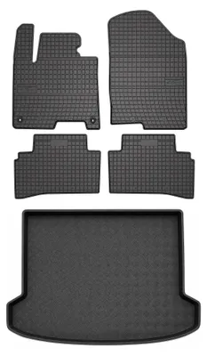 Imagen del producto de Alfombrillas de goma + bandeja de maletero para Kia Sportage V desde 2021 – juego de 5 piezas, , a medida – Wielganizator SolidPRO