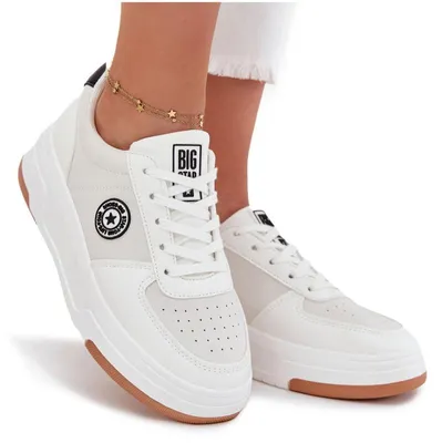 Zdjęcie produktu dla Sneakersy Damskie Na Platformie Big Star RR274572 HI-POLY SYSTEM Białe 36