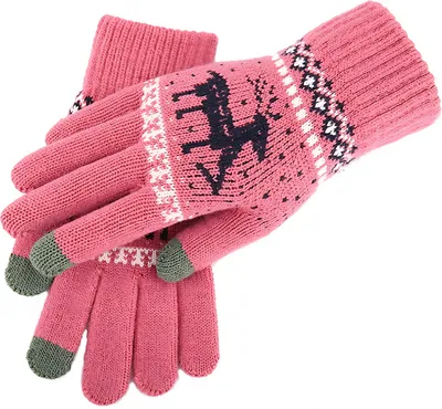 Produktbild von Wollhandschuhe Rentier - Dunkelrosé für kalte Tage KP36796