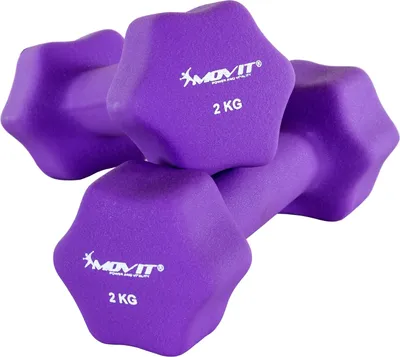 Produktbild von MOVIT 2er Set 2,0 kg Neopren Hantel Neoprenhanteln Gewichte Hantelset Fitness