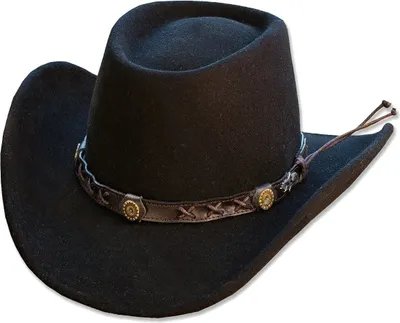 Produktbild von Westernhut Cowboy Biker Wollhut »GAMBLER« Schwarz