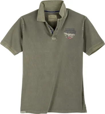 Produktbild von Redfield Poloshirt XXL Vintage Brustprint oliv