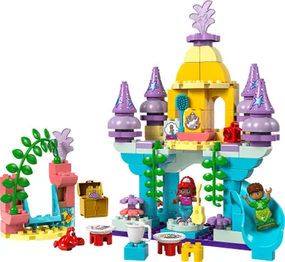 Produktbild von LEGO DUPLO | Disney Arielles magischer Unterwasserpalast, Lernspielzeug zu Arielle, die Meerjungfrau, Unterwasserschloss für Kinder ab 2 Jahren 10435