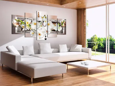 Zdjęcie produktu dla Obraz akustyczny Abstrakcyjne kwiaty 200x100 cm Obrazy Pianka akustyczna Wysokowydajny pochłaniacz dźwięku Izolacja akustyczna Płótno 5 szt Fototapeta Akustyka pomieszczenia Izolacja akustyczna b-A-0085-b-n
