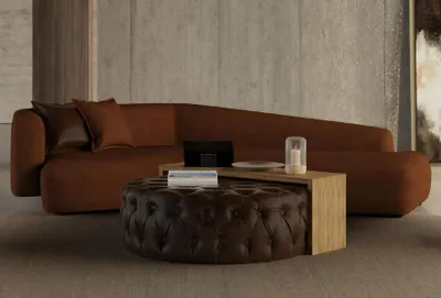 Obrázek produktu pro Obývací sestava pohovka konferenční stolek a taburet v moderním designu