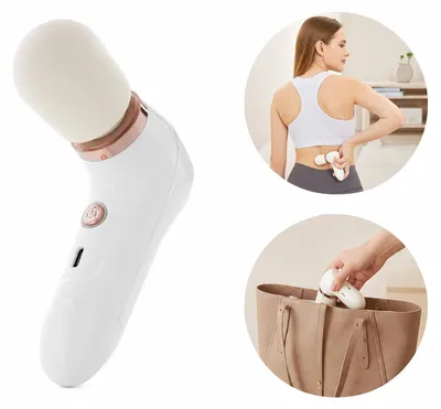 Produktbild von Tragbares Massagegerät Mini mit Vibration, leiser Handmassagegerät mit 5 Modi und USB-C Akku, kleine Massagepistole für Zuhause, Büro und Reisen