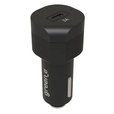Produktbild von Greene, Autoladegerät Zigarettenanzünder Power Delivery 3.0 USB-C 3A 18W, Schwarz