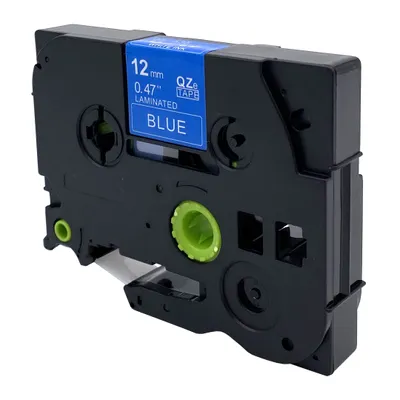 Produktbild von DULA Etikettenband - Kompatibel mit Brother P-Touch Tze-535 - 1 Stück - Weiß auf blau - 12mm x 8m