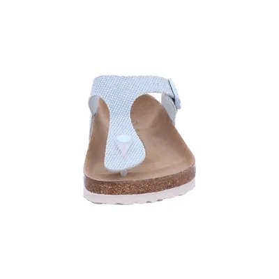 Produktbild von Birkenstock Damen Zehentrenner Gizeh Logo 23587-36, 23587-37, 23587-38, 23587-39, 23587-41 BIR-1026716 canvas surf green 37